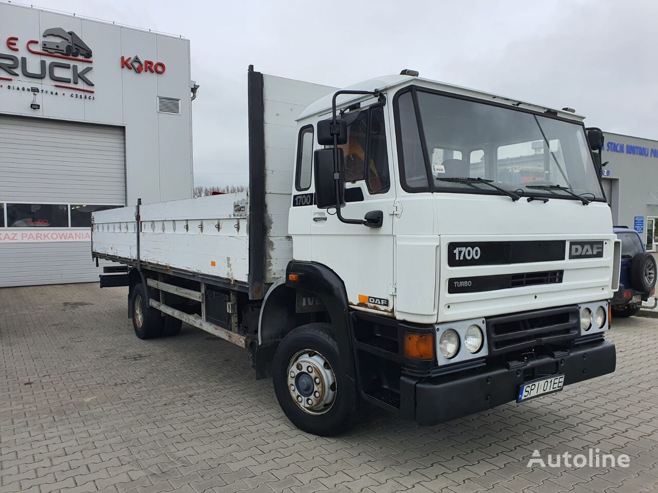 DAF 1700 ATI TURBO, 8 METER, Full Steel, Manual  camión caja abierta