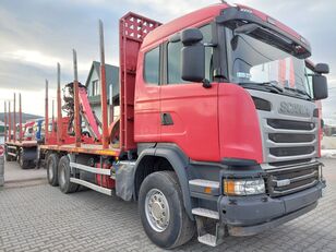 SCANIA R 450 camión maderero + remolque maderero