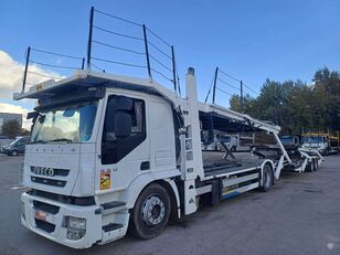 IVECO MAGIRUS  camión con lona corredera + remolque portacoches