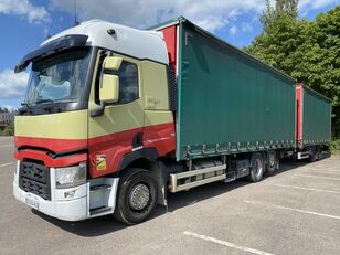 Renault T440 camión con lona corredera + remolque con lona corredera