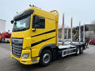 DAF XF 530 6x2 EURO6 POJAZD DO DRZEWA Z HDS+ PRZYCZEPA camión maderero