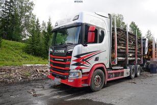 Scania R650 6x4 timber truck with crane camión maderero