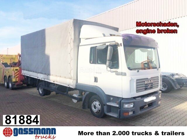 MAN TGL 8.210 BL 4x2 mit LBW, Motorschaden! camión toldo