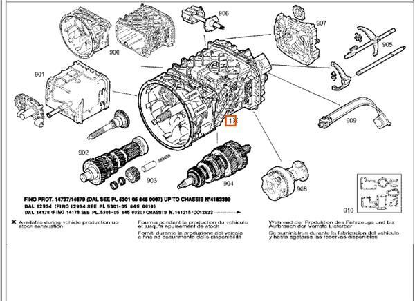 Caja Cambios Manual Iveco EuroTech              (MP) FSA     (44 8851328 caja de cambios para IVECO EuroTech (MP) FSA (440 E 38) [9,5 Ltr. - 276 kW Diesel] tractora