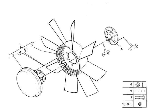 Ventilador Viscoso Scania Serie 4 (P/R 164 L)(2001->) FG       4 1766909 ventilador de refrigeración para Scania Serie 4 (P/R 164 L)(2001->) FG 480 (4X2) E3 [15,6 Ltr. - 353 kW Diesel] tractora