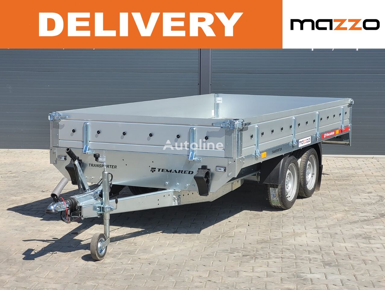 Temared DELIVERY! Transporter 3617/2C platform trailer 365x171.5 cm 2700 remolque caja abierta nuevo