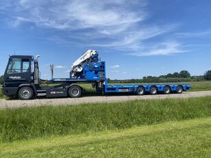 BROSHUIS 4 ABSD-58 | HEAVY CRANE | KRAAN | KENNIS R-55 | POWERSTEERING AX semirremolque de cama baja