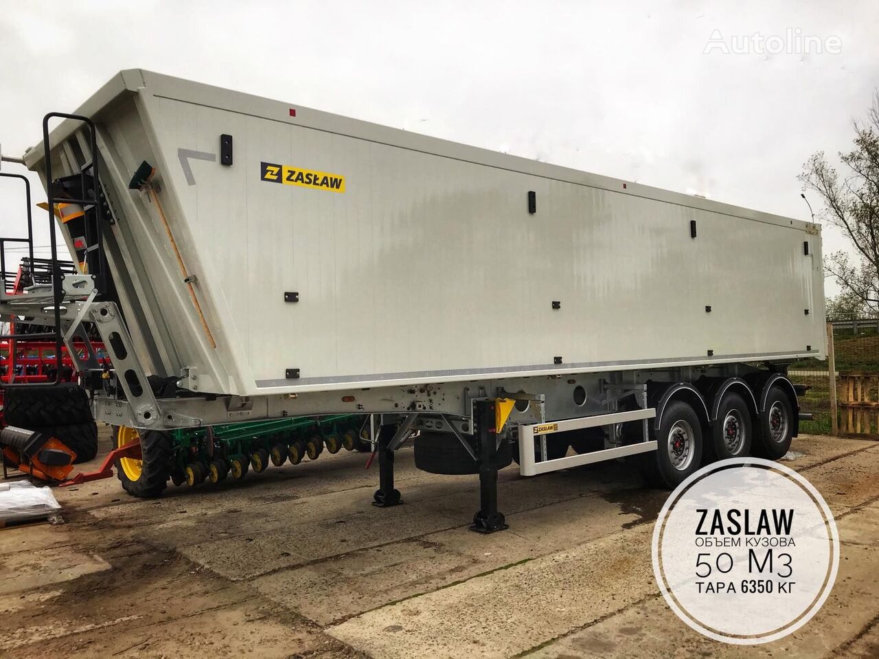 Zasław  50,2 m3 / 6 350 kg tara / 2 roki garantiya semirremolque para transporte de grano nuevo